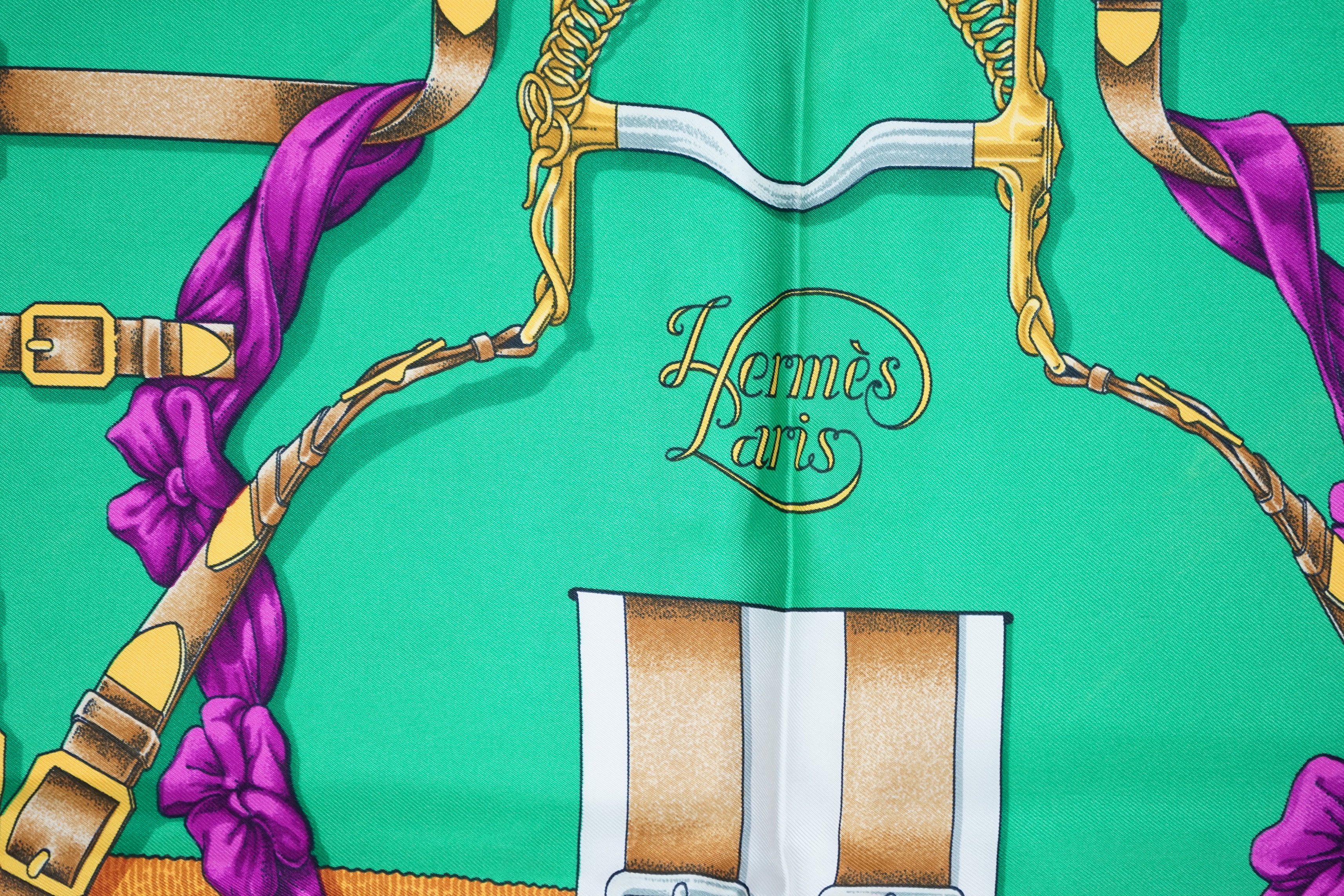 A Hermès 'Grand Manège' Henry d'Origny silk scarf, 90cm x 90cm